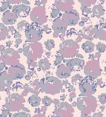 Vector seamless pattern. Pretty pattern in small flowers. Small blue flowers. White background. Ditsy floral background. The elegant the template for fashion prints. Stock vector.