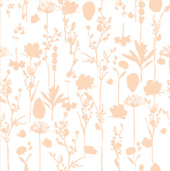 Vector seamless pattern. Pretty pattern in small flowers. Small blue flowers. White background. Ditsy floral background. The elegant the template for fashion prints. Stock vector.