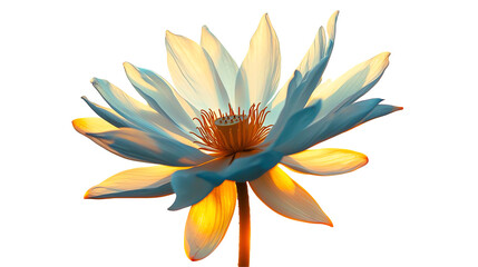 Beautiful Lotus Flower on a white isolated background.