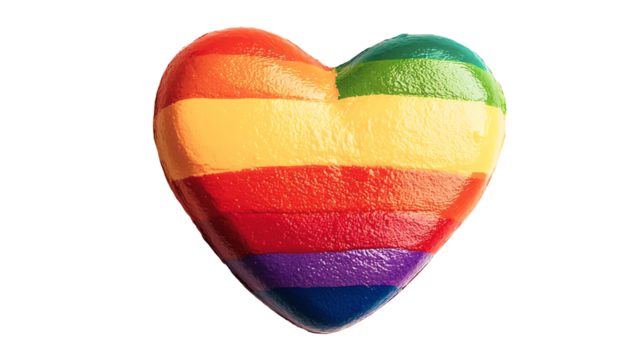 Colorful heart symbol representing love and diversity