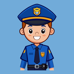 cartoon drawing police officer

