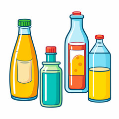 vector illustration bottles

