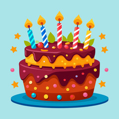 illustration birthday cake

