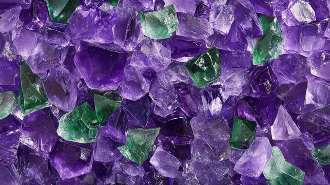Processed collage of zoisite tanzanite gemstone purple and green texture. Background for banner, backdrop or texture for 3D mapping -