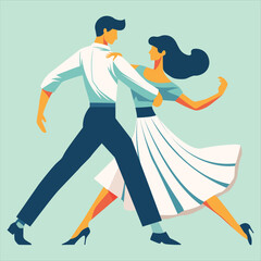 Couple dancing illustration | Dancing illustration | Couple illustration | Dance | Dancing 