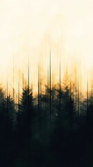 Fototapeta premium Fantasy-inspired forest illustration merging glowing pyrography-inspired elements with detailed digital techniques for a captivating effect.