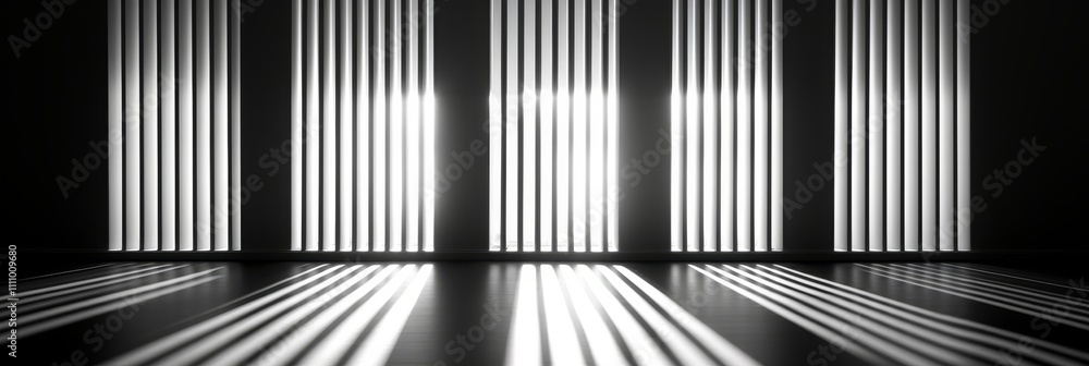 Aufkleber exploring light and shadow an abstract composition of varied shades in black with lines and shapes