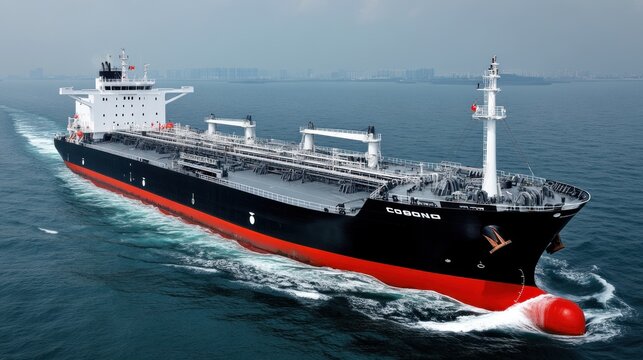 Majestic Cobono Oil Tanker Sailing the Ocean