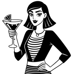 woman with cocktail