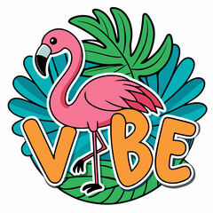 illustration of a flamingo