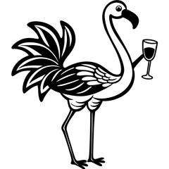 illustration of a flamingo