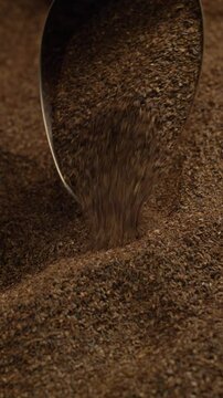 Pour dried tea leaves. Rooibos tea.
