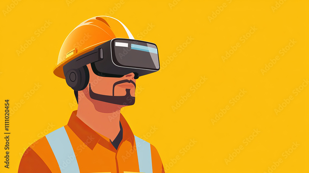 Poster iot smart technology futuristic in industry 4.0 concept, engineer use augmented mixed virtual realit