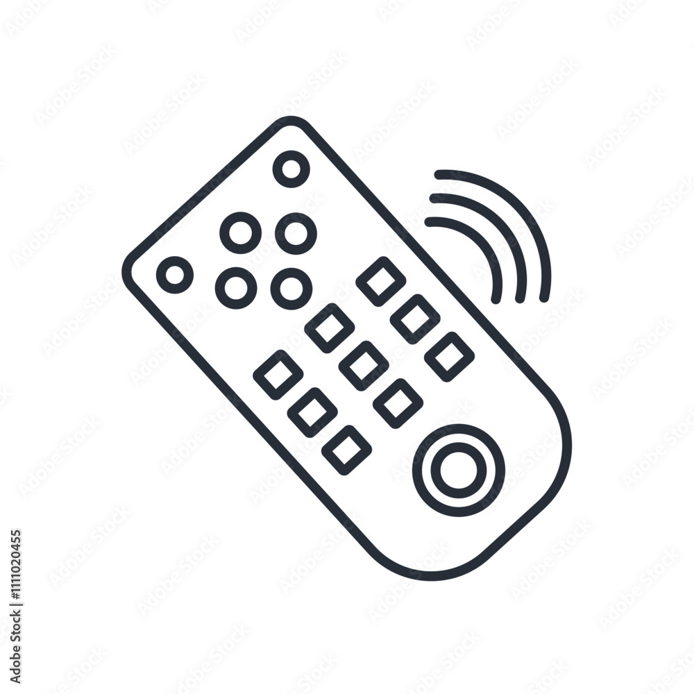 Poster remote control icon. vector.editable stroke.linear style sign for use web design,logo.symbol illustr