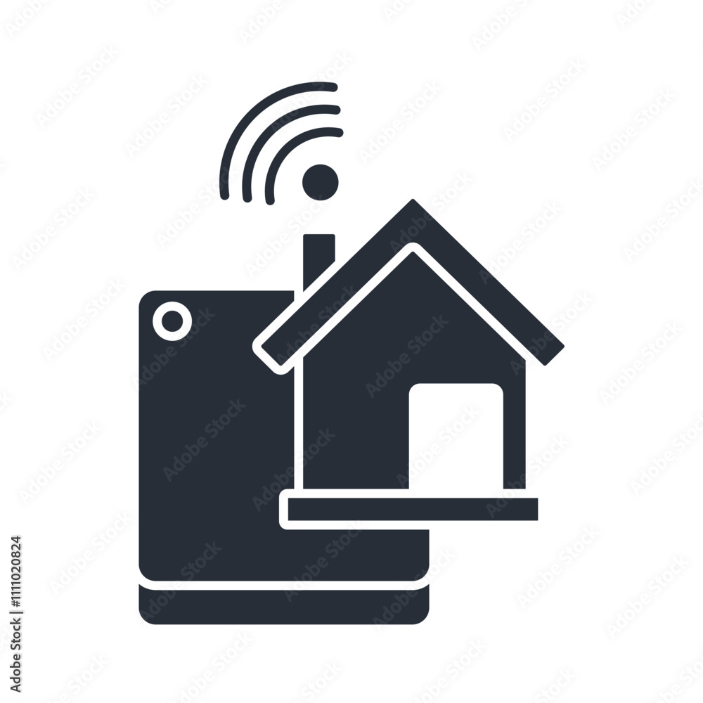 Poster smart hub icon. vector.editable stroke.linear style sign for use web design,logo.symbol illustration