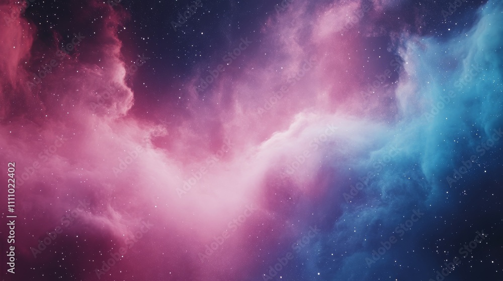 Wall mural cosmic cloud of colorful nebulae in the deep expanse of outer space