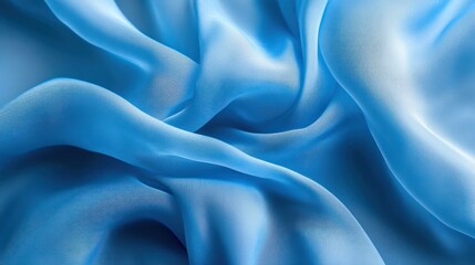 Obraz premium Soft, flowing blue fabric creating an elegant texture.