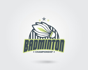 Modern Creative & Unique Free Vector Badminton Sports Club Logo Design