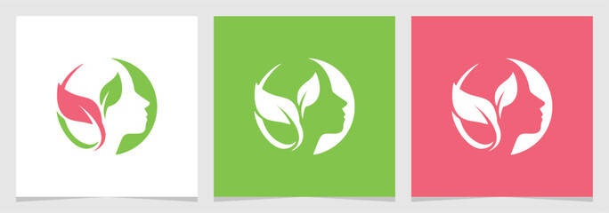 Nature Health Mind Minimalist Symbol Logo Graphic Design Vector Illustration