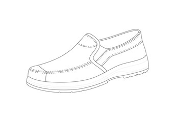 Shoes clipart, outline sport shoes, Shoe sketch, Sneakers vector, Sports wear, Shoes outline illustration, vector drawing. Shoe isolated on white background, vector illustration. Shoe line art, Loafer