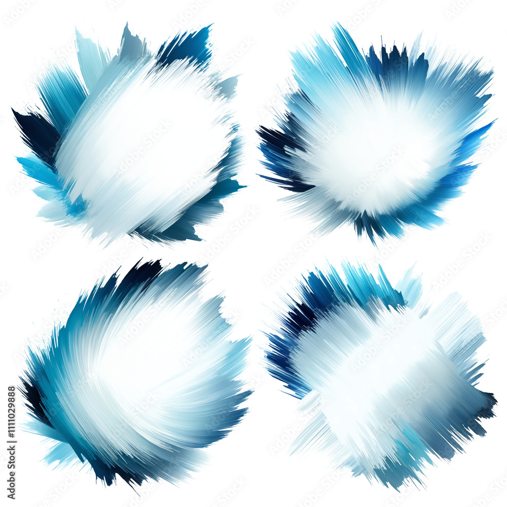 Poster vibrant blue and white abstract patterns create a seamless design for artistic projects