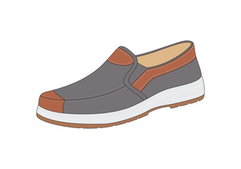 Vector loafer design, Shoe sketch, Sneakers vector, Shoes outline illustration, vector drawing. Shoe isolated on white background, vector illustration Loafer, Shoes clipart.