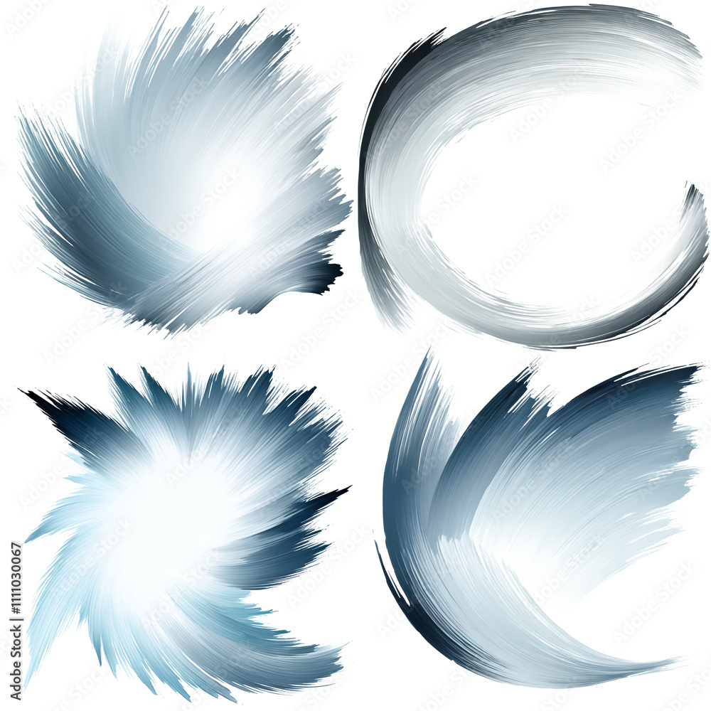 Poster vibrant swirls of blue and white create an artistic expression of motion and depth