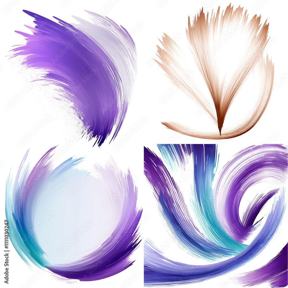 Poster bold strokes of color blend seamlessly to create a mesmerizing abstract composition