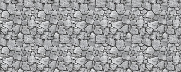 Naklejka premium seamless pattern of Grey stone wall texture background monochrome rustic design 
