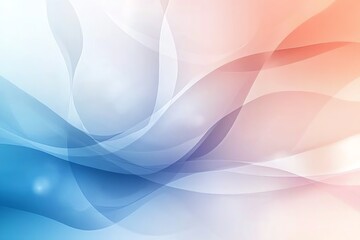 Fototapeta premium Abstract background featuring soft waves of red, white, and blue colors, creating a serene and modern aesthetic suitable for digital designs and creative projects.