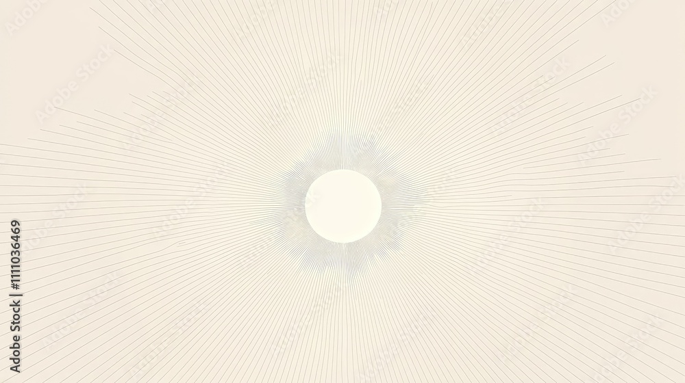 Aufkleber serene background featuring a central circle with radiating lines that create a tranquil atmosphere 