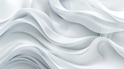 Obraz premium Abstract White Curves and Waves