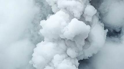 Obraz premium A close-up of thick white clouds, creating a soft, ethereal atmosphere that evokes calm and tranquility.