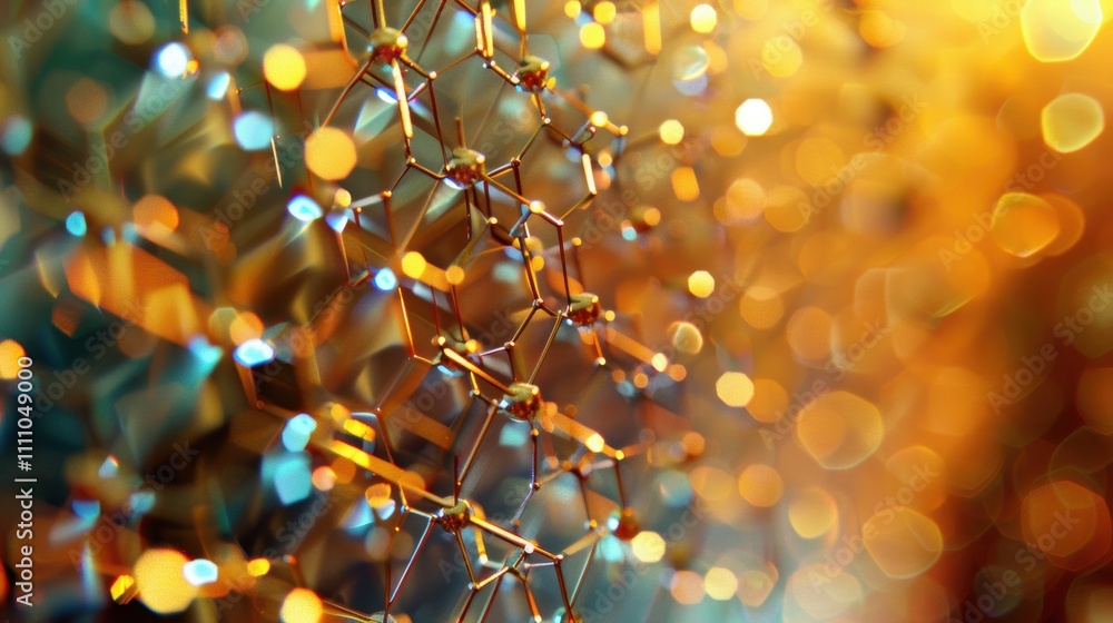 Poster intricate atomic patterns in crystal lattice x-ray diffraction for science and research