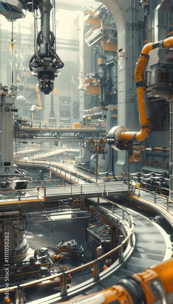Poster advanced drone manufacturing: efficient production with robotics and cutting-edge technology