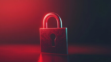 Fototapeta premium Lock Icon Cyber Security, Digital Data Network Protection, Future Technology Network Background Concept.