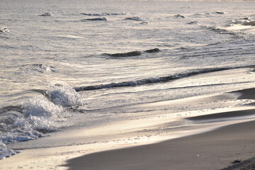 Calm sea waves on the Baltic Sea