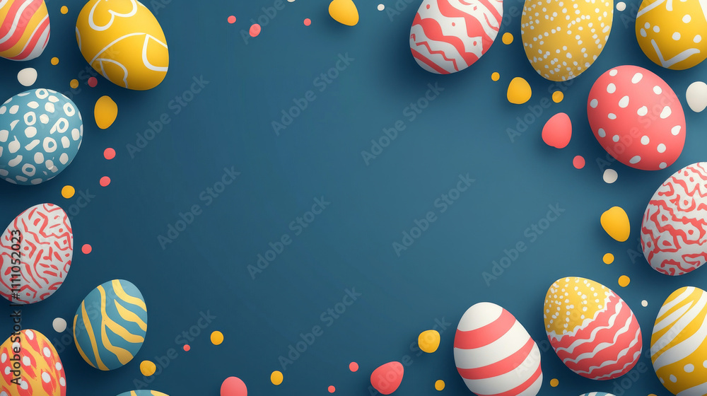 Poster easter banner with egg with digital circuit board pattern. easter background in technological style.