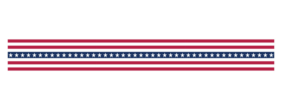 Stars and stripes Ribbon of American Flag Background.