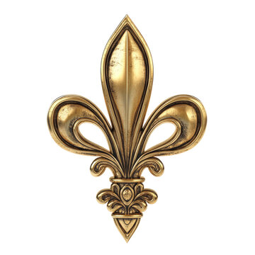 Gold fleur de lis symbol PNG 