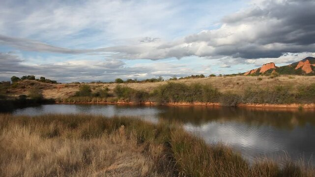 Carucedo lake, landscape of Las Medulas. Leon, Spain