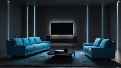 TV cabinet with current and seasonal trends in interior decoration
