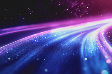 Fototapeta premium Ethereal Light Trails with Sparkles in Vibrant Colors Sparkle and Glow Creating a Magical Abstract Background for Digital Art and Design
