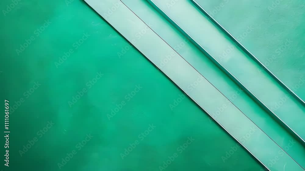 Poster Exploring Fascinating Abstract Geometry With Vibrant Teal and Crisp Angles