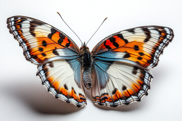 Fototapeta premium A Vividly Colored Butterfly With Orange And Blue Wings