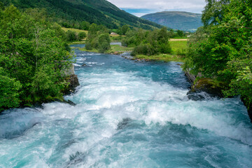 Obraz premium Olden is a town located in Stryn Municipality, Vestland county, Norway.