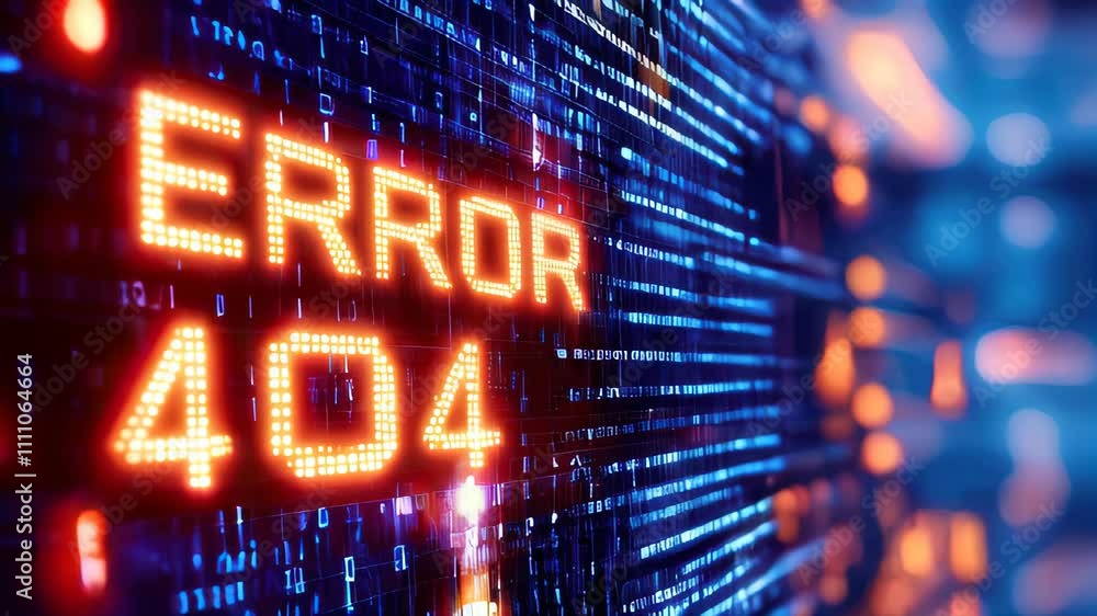 Aufkleber encounter with a digital glitch showcasing a vibrant error code design
