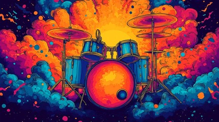 Obraz premium Dynamic musical instrument artwork