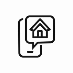 phone online real estate icon sign vector