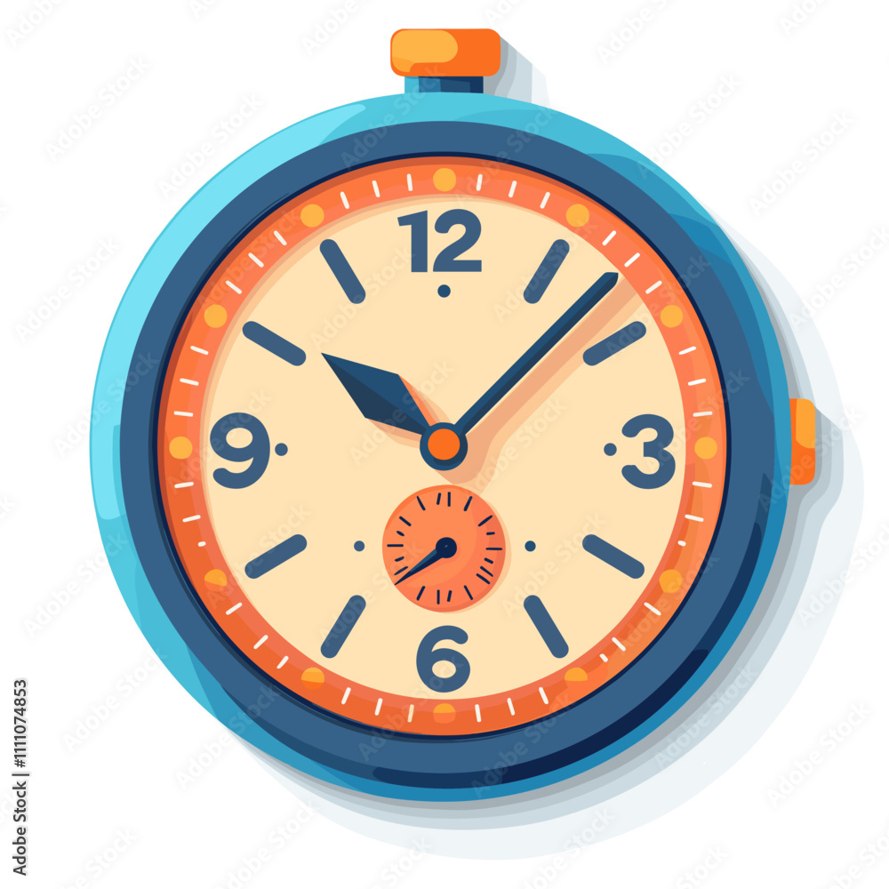 Poster alarm clock icon. flat illustration of alarm clock vector icon for web design